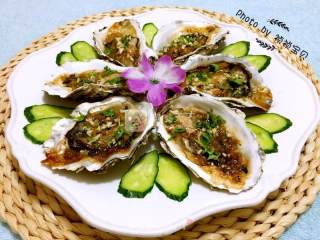 Grilled Oysters with Oyster Sauce and Garlic recipe