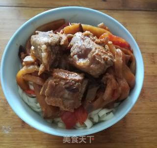 Spare Ribs Noodles with Tomato Sauce recipe
