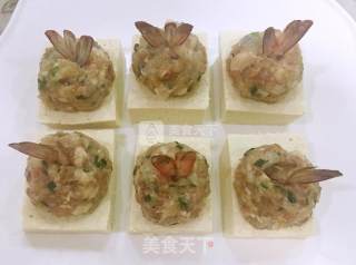 Pearl Shrimp Ball Tofu Treasure Box recipe