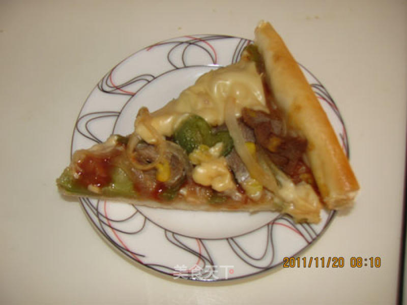 Breakfast Cheese Square Pizza recipe