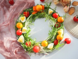 Christmas Creative Vegetable Garland Salad🍎low-fat, Low-calorie Healthy💯 recipe