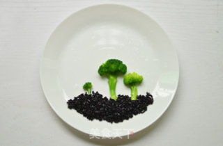 Three Small Trees-black Rice Broccoli recipe