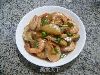 Rubber Fish Braised Shrimp recipe