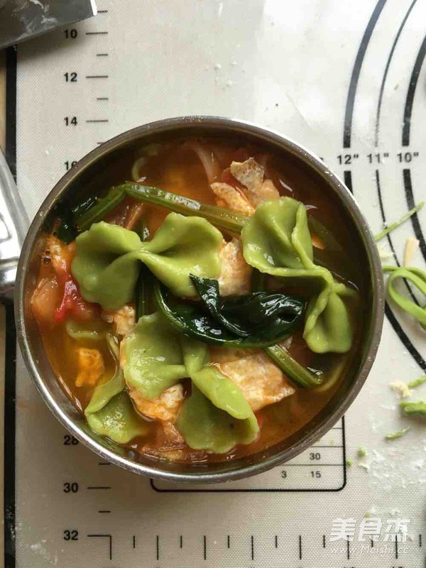 Tomato and Egg Colored Noodles recipe