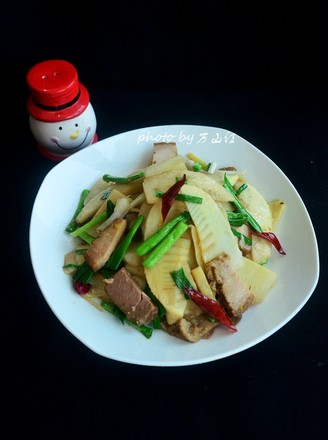 Fried Spring Bamboo Shoots with Braised Pork
