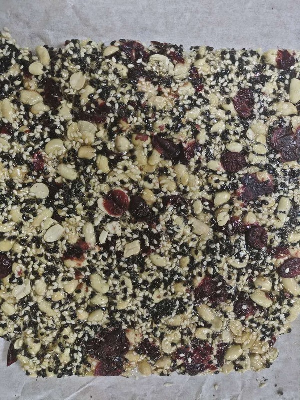 Cranberry Peanut Sesame Crisp recipe