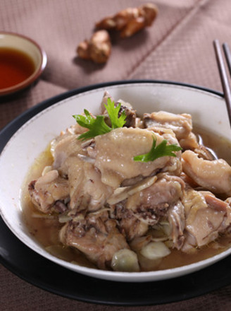 Lazy Version of Steamed Chicken with Sand and Ginger recipe