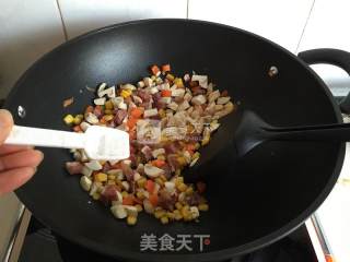Mushroom Sausage Fried Rice recipe