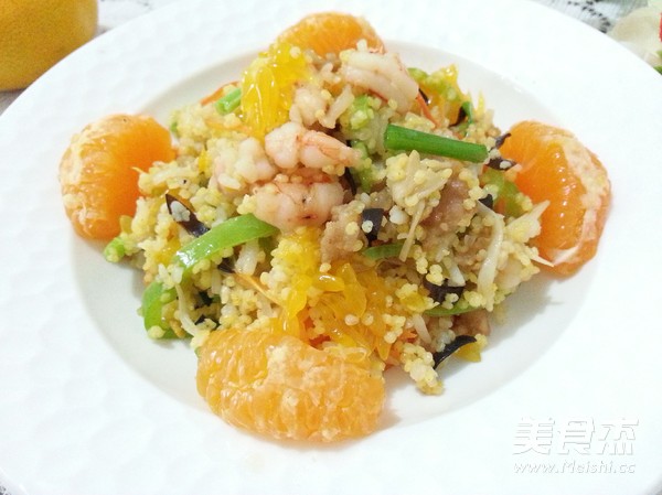 Fried Rice with Orange Fragrant Shrimp recipe