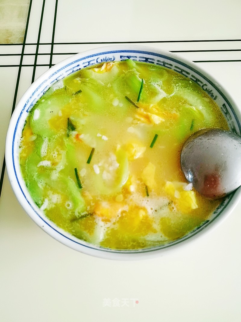 Egg Loofah Soup Rice recipe