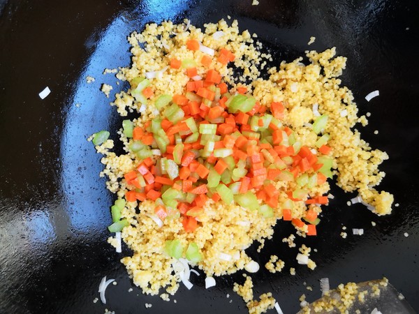 Fried Rice with Shrimp and Millet recipe