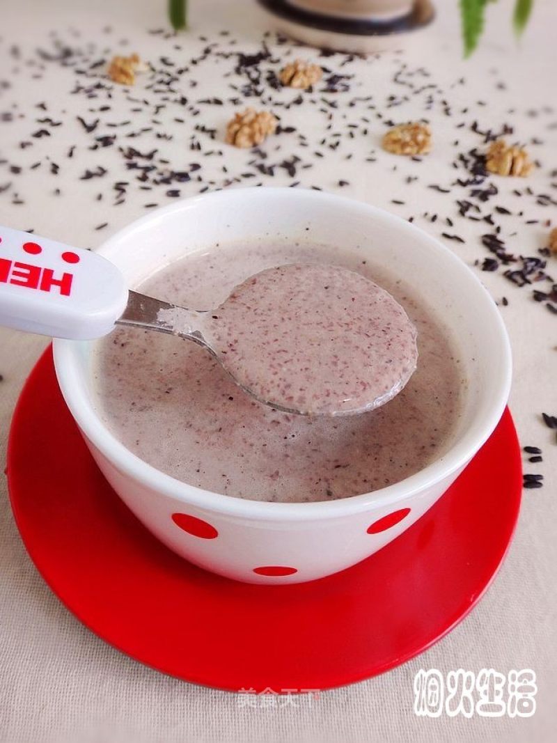 Walnut Purple Rice Porridge recipe