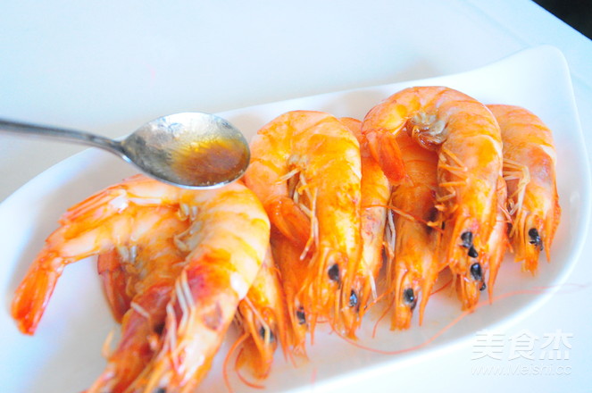 Grilled Prawns with Okra and Glutinous Rice recipe