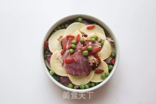 Steamed Bamboo Shoots with Bacon and Green Beans recipe