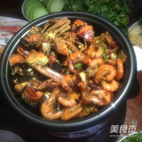 Spicy Shrimp and Crab Hot Pot recipe