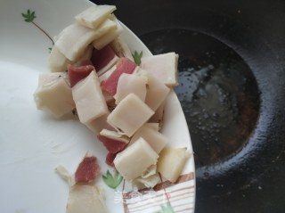 Fried Ham with Okra recipe