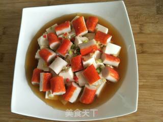 Steamed Tofu with Crab Sticks recipe