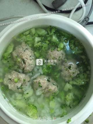 Baby Food Supplement-broccoli Soup with Meatballs recipe