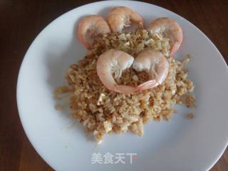 Fried Rice with Shrimp Sauce and Salted Duck Egg recipe