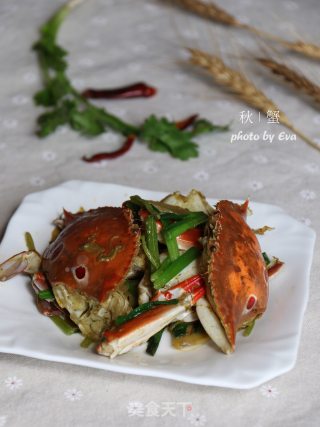 #trust之美# Fried Crab with Ginger and Green Onion recipe