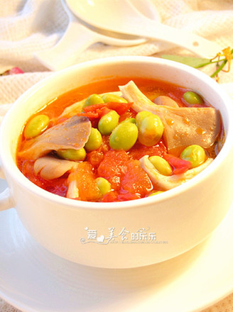Pork Belly Mushroom and Edamame Soup recipe