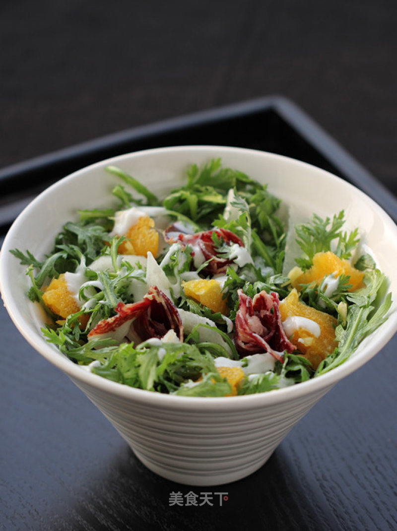 Ham and Chrysanthemum Fruit Yogurt Salad recipe