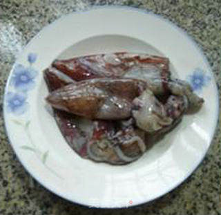 Fried Squid with Leek and Green Bean Sprouts recipe
