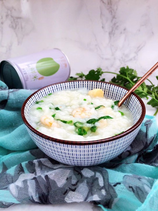 Vegetable Congee with Shrimp and Shrimp recipe