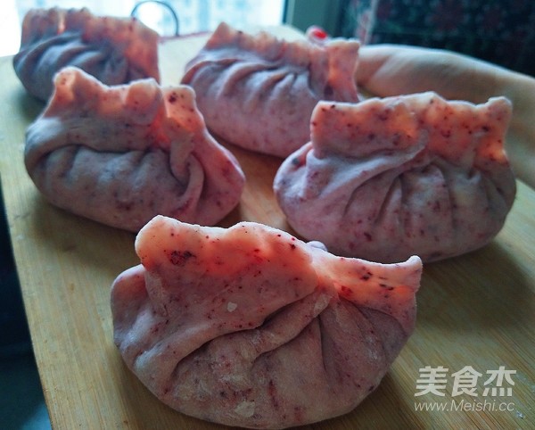 Tanabata's Pink Shandong Hot Noodle Steamed Buns recipe