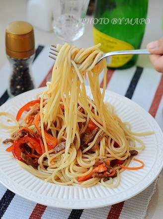 Black Pepper Beef Tenderloin Pasta recipe