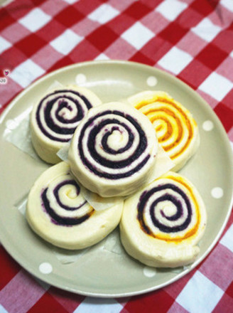Purple Potato Stuffed Buns recipe