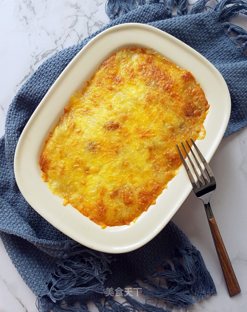 Bacon and Cheese Baked Mashed Potatoes recipe