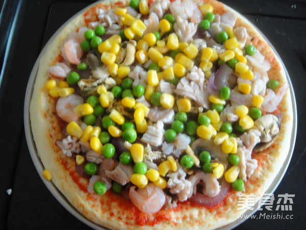 Assorted Seafood Pizza recipe