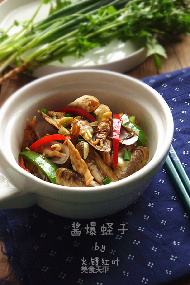 Sauce Fried Razor Clams recipe