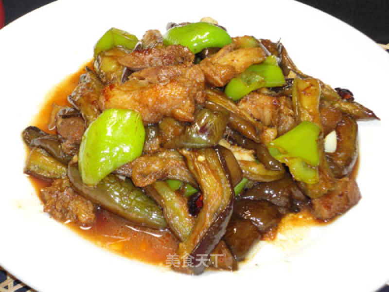 Stir-fried Eggplant with Hot Peppers recipe