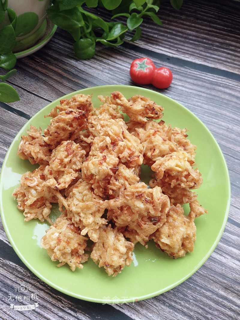 Fried Shrimp Peel and Carrot Balls recipe