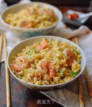 Fried Rice with Shrimp and Egg recipe