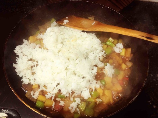 Vegetable Cheese Baked Rice recipe