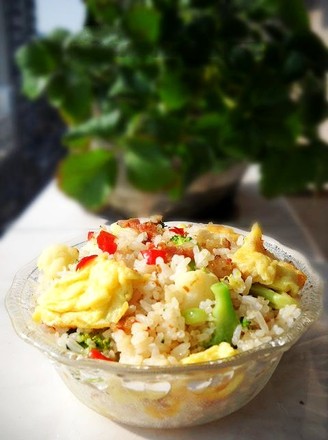 Fried Rice with Chopped Pepper and Double Flower recipe