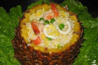 Seafood Pineapple Fried Rice recipe