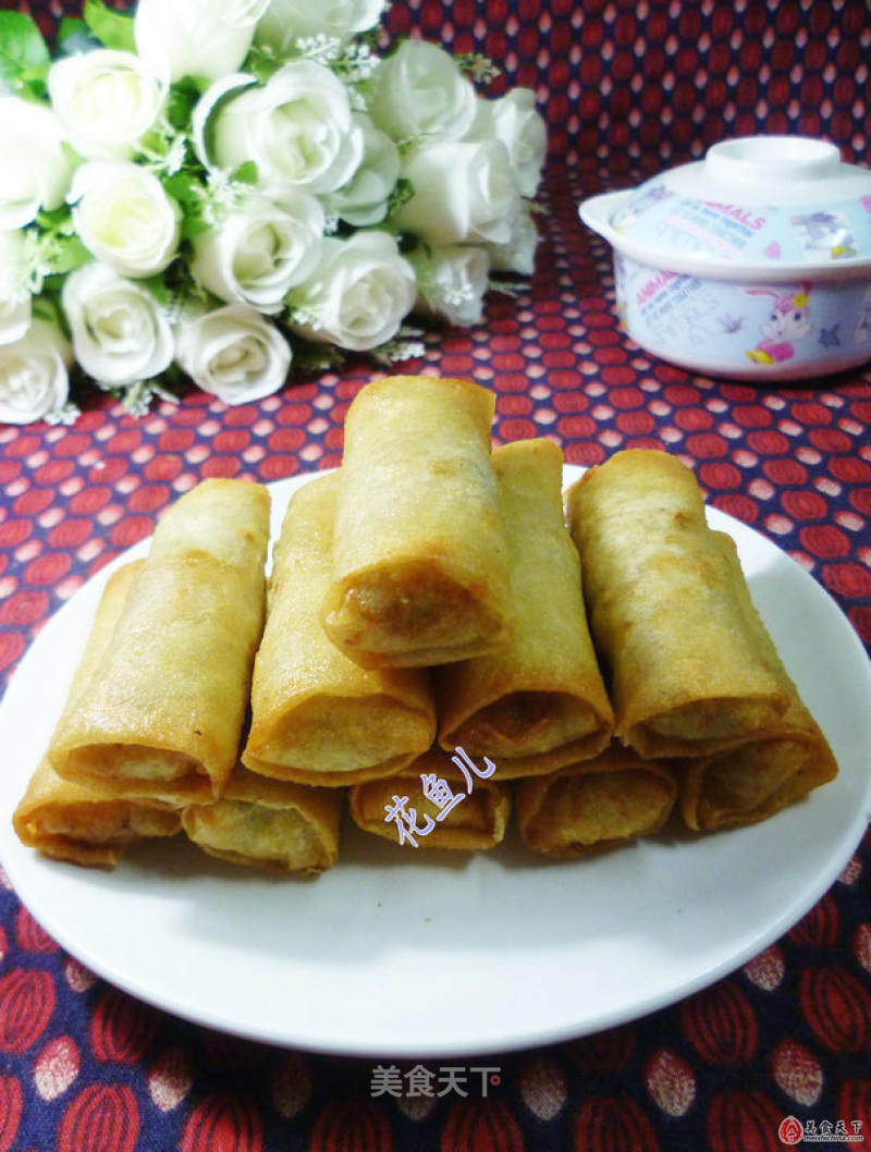 Spring Rolls with Minced Meat and Potato Stuffing recipe