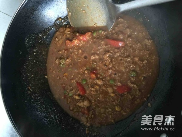 Noodles with Minced Meat and Mixed Vegetables recipe