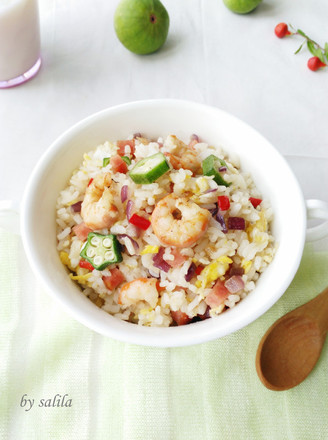 Fried Rice with Eagle Claw Shrimp and Gumbo recipe