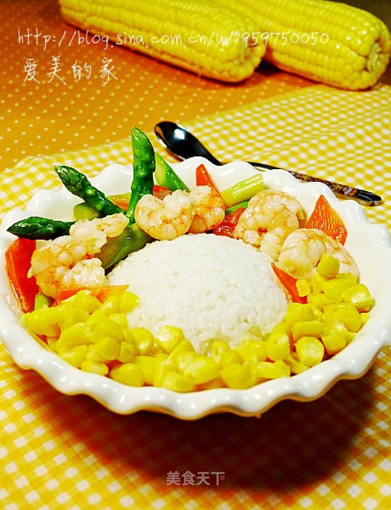 The Fresh Fragrance Brought by The King of Vegetables-asparagus and Shrimp Rice recipe