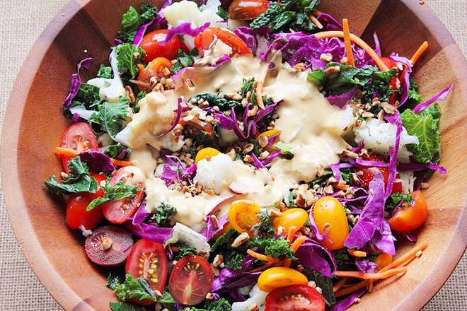 [healthy Meals] Rainbow Salad with Homemade Peanut Mustard Sauce