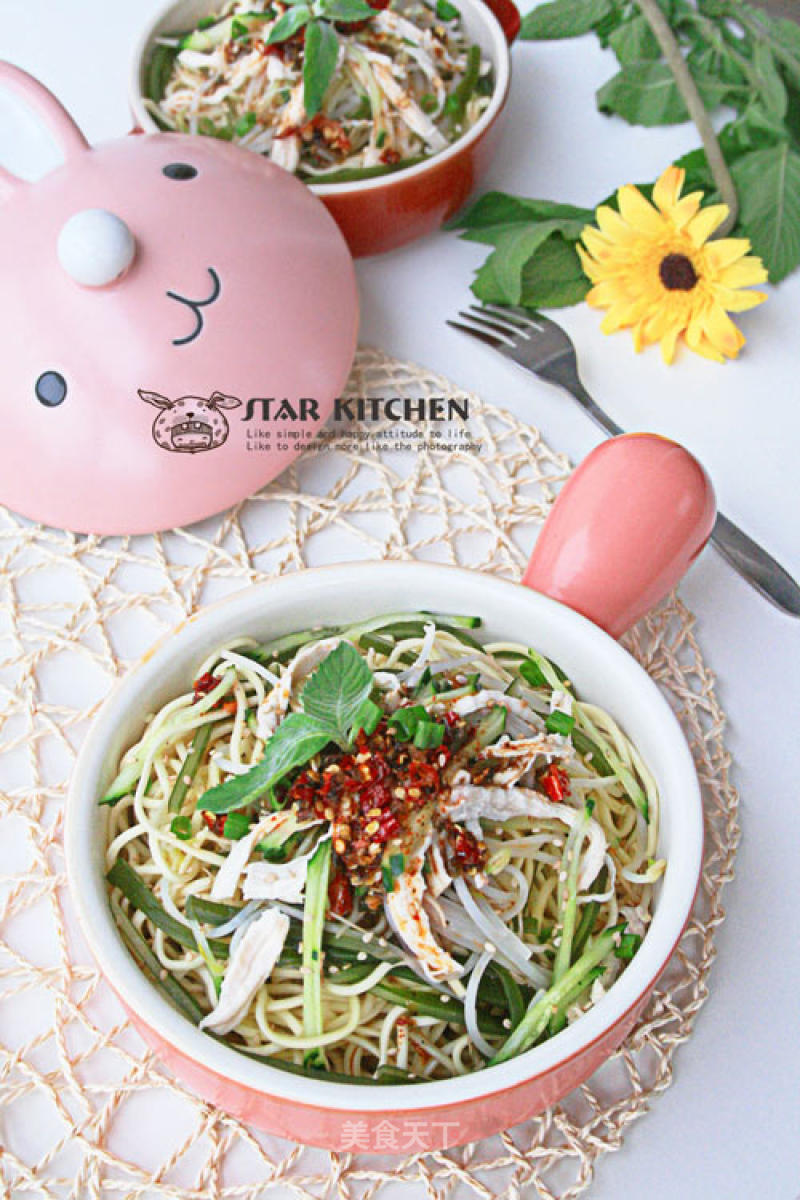One of The Hottest Foods in Sichuan in Summer, The Family Lazy Recipe——【sichuan-flavored Chicken Noodles】