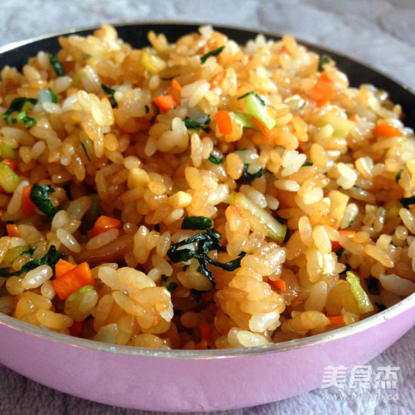 Fried Rice with Three Vegetables recipe