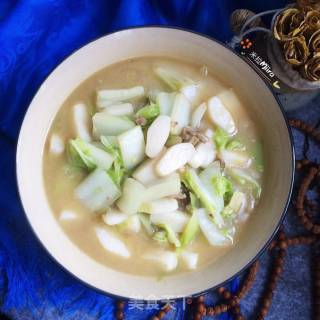 Braised Rice Cake with Minced Meat and Cabbage recipe