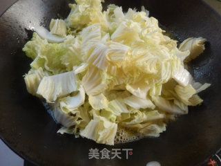 Chinese Cabbage Stewed Wide Noodles recipe