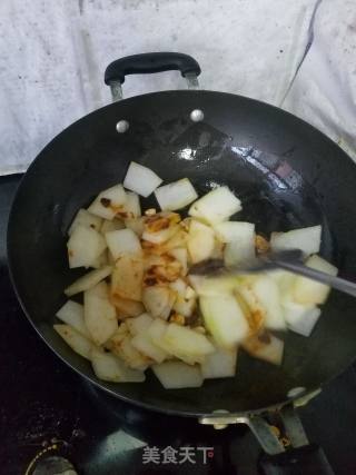 Stir-fried Winter Melon Mushroom with Soy Sauce recipe